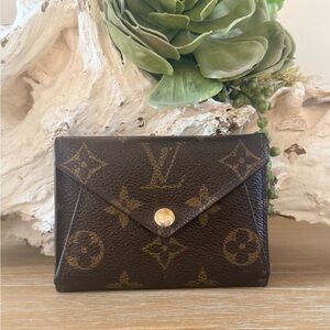 Authentic Louis Vuitton “Origami” Portefeuille Monogram Compact Wallet